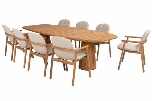 4 Seasons Outdoor Samos tuinset teak met Capri tafel met, Tuin en Terras, Tuinsets en Loungesets, Ophalen of Verzenden