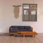 vidaXL 5-delige Loungeset met donkergrijze kussens, Tuin en Terras, Tuinsets en Loungesets, Verzenden, Nieuw, Hardhout, Loungeset