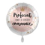 Communie Helium Ballon Goud Roze Meisje Leeg 43cm, Verzenden, Nieuw
