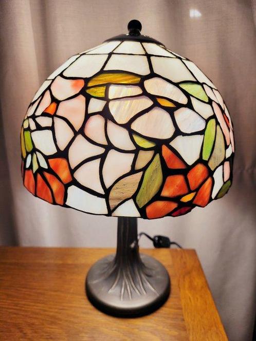 Tafellamp - Glas-in-lood - Tiffany-stijl bloem, Antiek en Kunst, Curiosa en Brocante