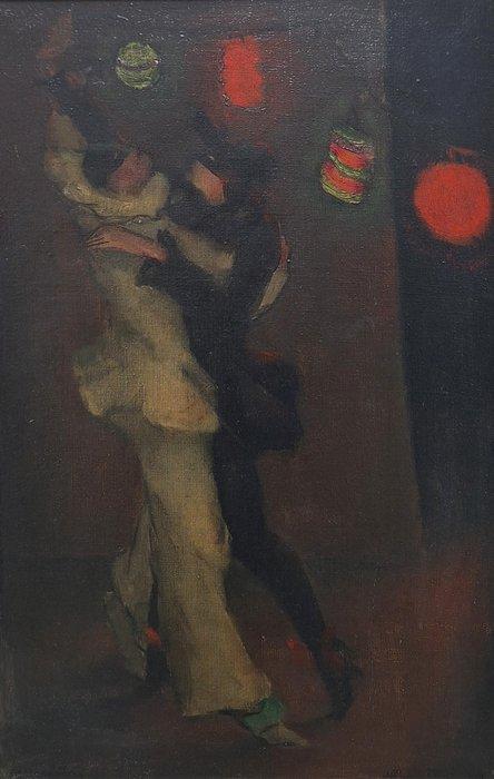 Troelstra, Jelle (1891-1979) - Maskerade, Antiek en Kunst, Kunst | Schilderijen | Klassiek