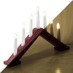 Kaarsenbrug | Konstsmide | 7 kaarsjes (Donkerrood, Hout), Huis en Inrichting, Verzenden, Nieuw
