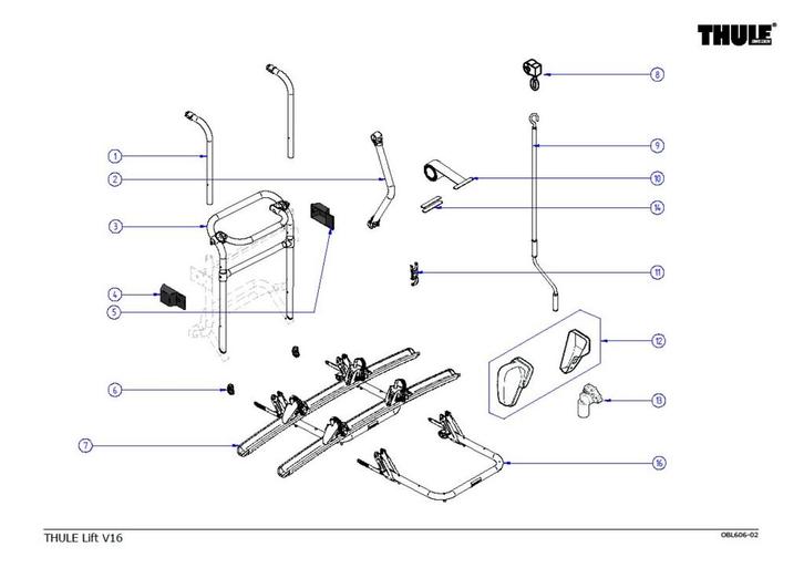 Thule Lift V16 Ophangbeugel, Auto diversen, Fietsendragers, Ophalen of Verzenden