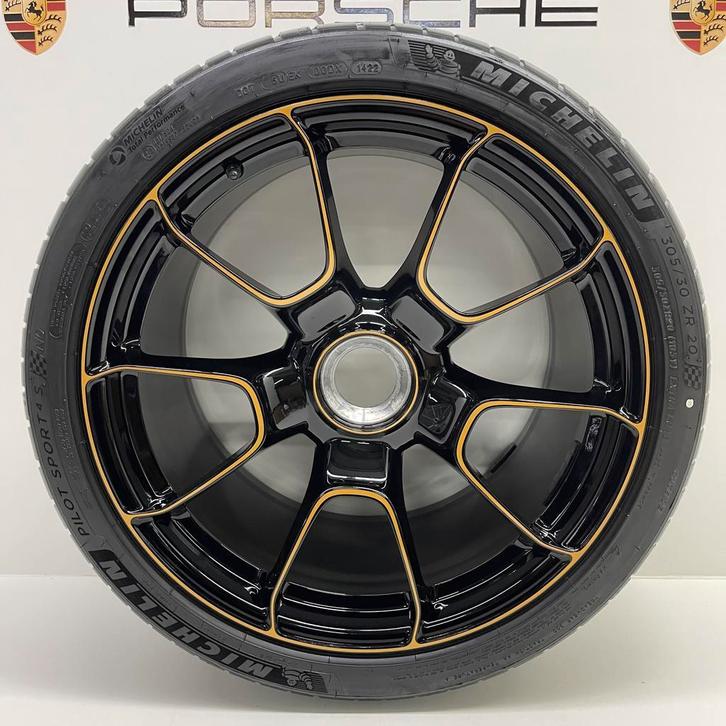 Porsche 991/2 Turbo S Exclusive series 20met banden, Auto-onderdelen, Banden en Velgen, 20 inch, 305 mm, Personenwagen, Gebruikt