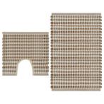 vidaXL Badmattenset handgeweven jute en stof naturel en wit, Huis en Inrichting, Badkamer | Badtextiel en Accessoires, Verzenden