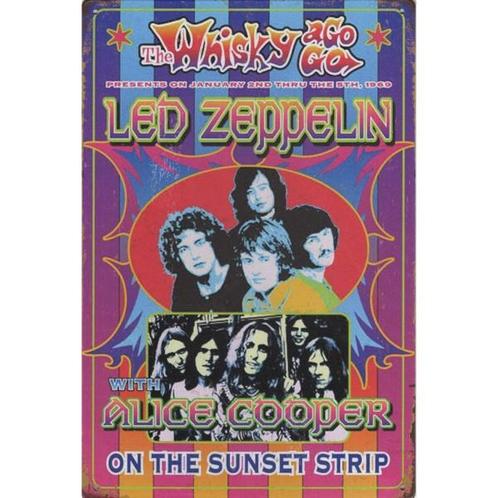Concert Bord - Led Zeppelin The Whisky A Go Go Tour 1969, Verzamelen, Muziek, Artiesten en Beroemdheden, Poster, Artwork of Schilderij