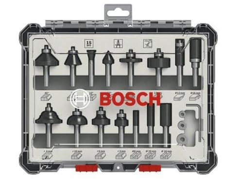 Veiling -  Bosch 2607017472 15-delige Frezenset in cassette, Doe-het-zelf en Verbouw, Gereedschap | Machine-onderdelen en Toebehoren