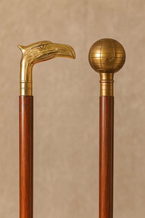 Wandelstok (2) - Hout, Messing, Antiek en Kunst, Curiosa en Brocante