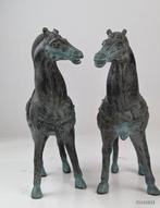 2x beeld paard brons - Brons - China (Zonder Minimumprijs), Antiek en Kunst