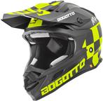 Bogotto V328 Xadrez Carbon Zwart Geel Crosshelm, Motoren, Kleding | Motorhelmen, XS, Nieuw met kaartje, Overige merken, Heren