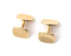 Een paar 14 krt. geelgouden manchetknopen, Sieraden, Tassen en Uiterlijk, Manchetknopen, Gebruikt