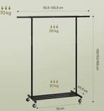 Kledingrek op Wielen met Uitschuifbare Rail, Kleding | Dames, Verzenden, Nieuw