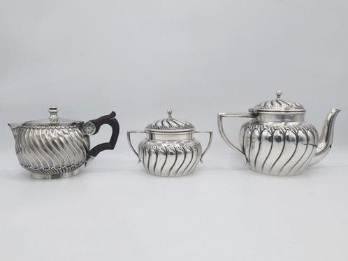 Koffie- en theeservies - .800 zilver, .925 zilver, .950, Antiek en Kunst, Antiek | Goud en Zilver