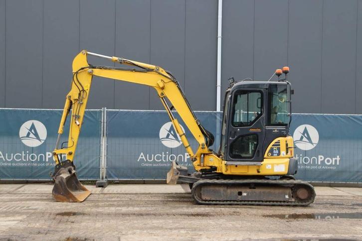 Veiling: Rupsgraafmachine Komatsu PC55MR-3 Diesel 29.5kW 201, Zakelijke goederen, Machines en Bouw | Kranen en Graafmachines, Graafmachine