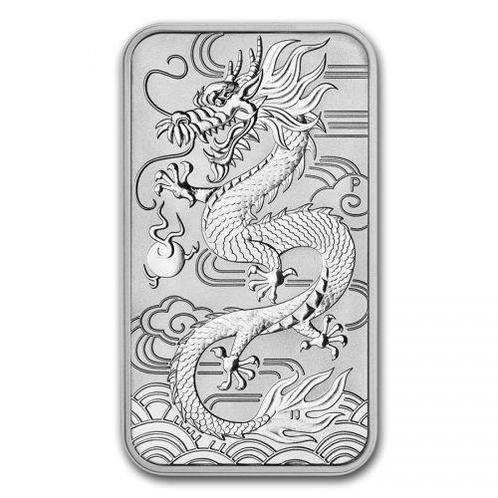 Perth Mint - Rectangle Dragon 1 oz 2018 - zilver muntbaar, Postzegels en Munten, Munten | Oceanië, Losse munt, Zilver, Verzenden