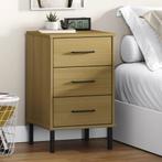 Massief Grenen Nachtkastje | Bruin | Retourdeal | Slaapkamer, Huis en Inrichting, Minder dan 45 cm, Nieuw, Hout, 55 tot 70 cm