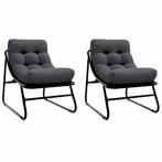 Lounge Set Zwart | Retourdeal | 60x80x71 cm, 40% eraf!, Tuin en Terras, 2 zitplaatsen, Ophalen of Verzenden, Stoel, Tuinset