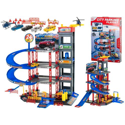 Speelgoedgarage City Parking met 4 verdiepingen - Inclusief, Kinderen en Baby's, Speelgoed | Racebanen, Ophalen of Verzenden