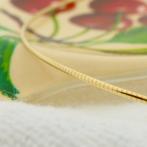 Gouden ronde omega schakel collier | 45 cm (omegaschakel), Ophalen of Verzenden, Gebruikt, Overige kleuren, Goud