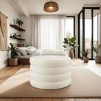 Hocker Altu XL, gestoffeerd, opbergruimte - Bouclé crèmewit, Verzenden, Nieuw