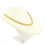 Gouden gematteerde omega schakelcollier (Ketting), Sieraden, Tassen en Uiterlijk, Kettingen, Ophalen of Verzenden, Gebruikt, Overige kleuren