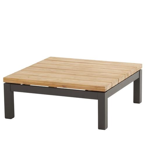 Capitol lounge tuintafel 90x90xH35 cm antraciet teak, Tuin en Terras, Tuintafels, Nieuw, Ophalen of Verzenden