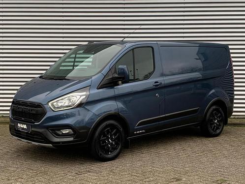 Ford Transit Custom 300 2.0 TDCI L1H1 Trail LED Airco Cruise, Auto's, Bestelauto's, Dealer onderhouden, Lease, Zwart, Handgeschakeld