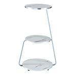 [en.casa] Bijzettafel Sipoo 74x46x37cm marmer wit, Huis en Inrichting, Tafels | Bijzettafels, Verzenden, Nieuw