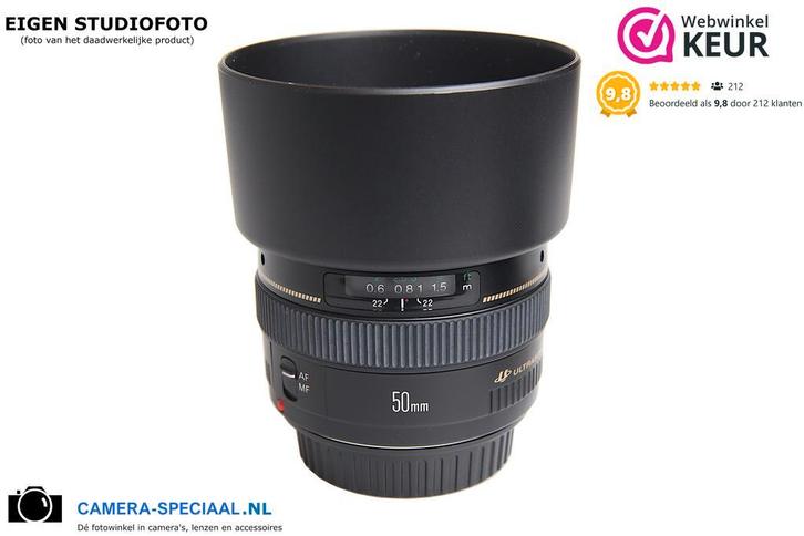 Canon EF 50mm F1.4 USM prime lens met 12 maanden garantie, Audio, Tv en Foto, Fotografie | Lenzen en Objectieven, Standaardlens