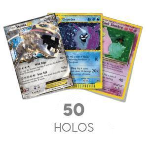 50 random Holo Pokémon kaarten
