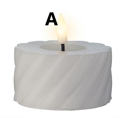Led waxinelicht theelicht max wit streep per stuk, Hobby en Vrije tijd, Knutselen, Nieuw, Ophalen of Verzenden