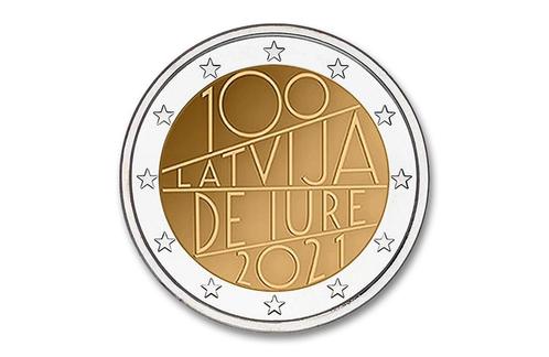 2 euro 100 jaar Erkenning 2021 - Letland, Postzegels en Munten, Munten | Europa | Euromunten, Verzenden