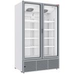 Positieve gekoelde vitrine 1142 liter, 2 schuifdeuren - wit, Verzenden