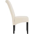 Eetkamerstoel, ergonomisch, massief hardhout - crème, Set va, Huis en Inrichting, Stoelen, Verzenden, Nieuw