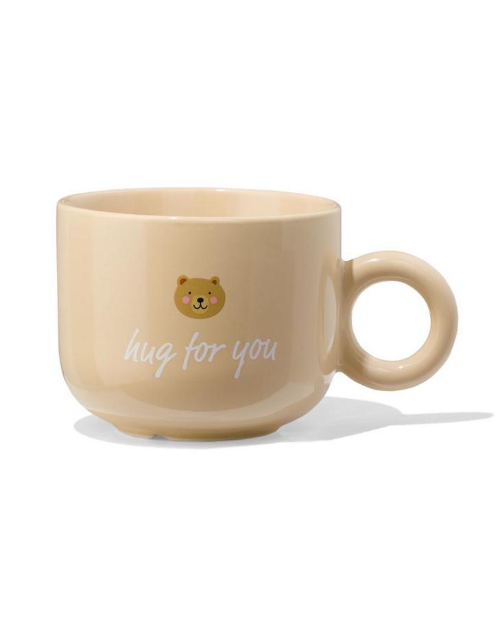 HEMA Mok 480ml teddybeer hug for you beige, Hobby en Vrije tijd, Theezakjes, Verzenden
