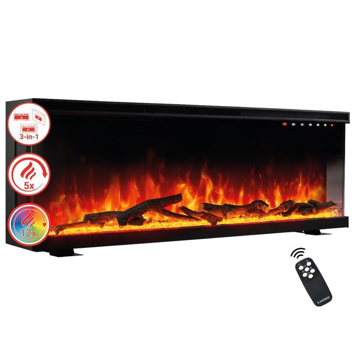 Elektrische haard LEA - Elektrische 3-in-1 haard met panoram, Huis en Inrichting, Kachels, Nieuw, Verzenden