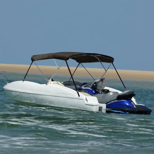 vidaXL Biminitop 3 bogen 183x196x137 cm zwart, Watersport en Boten, Bootonderdelen, Nieuw, Verzenden