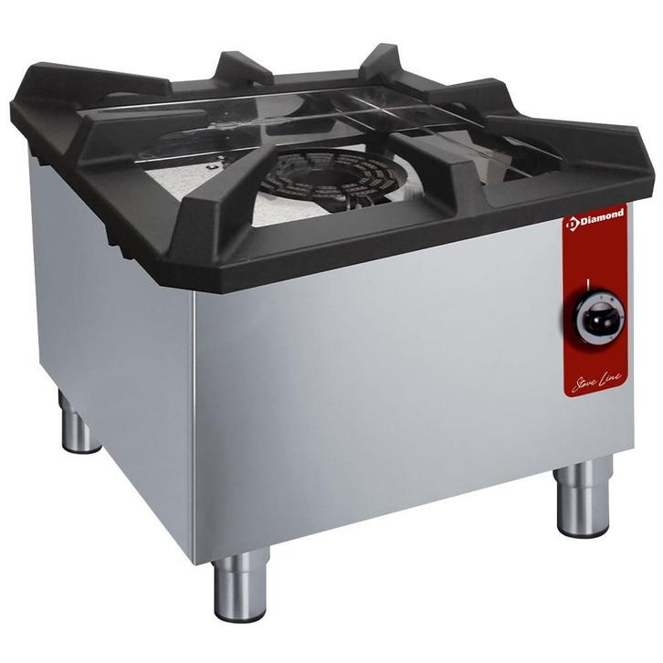 Hokker | Gas | 1 Brander | 12kW | 580x580x520(h)mm Diamond, Zakelijke goederen, Horeca | Keukenapparatuur, Nieuw in verpakking