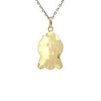 Gouden vintage klok hanger 14 krt, Ophalen of Verzenden, Nieuw