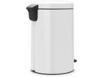 Brabantia NewIcon Prullenbak - 20 liter - White, Verzenden, Zo goed als nieuw