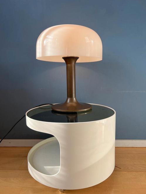 Brown and White Space Age Mid Century Mushroom Table Lamp, Huis en Inrichting, Lampen | Tafellampen, Nieuw, Ophalen of Verzenden