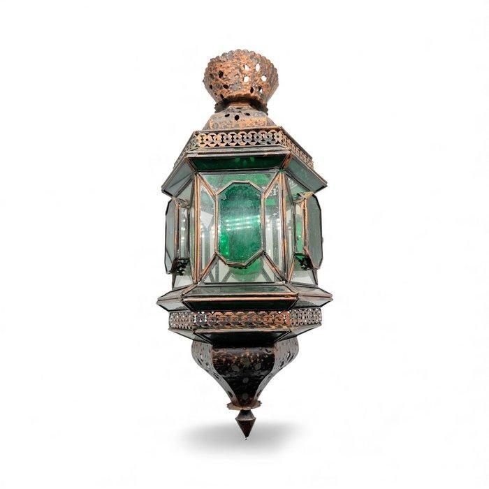 Lantaarn - Grande - 60 cm - geometrisch - Kristal, Koper -, Antiek en Kunst, Curiosa en Brocante