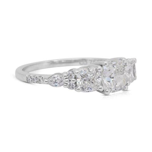 Ring - 18 karaat Witgoud - 2.47ct. tw. Diamant (Natuurlijk), Sieraden, Tassen en Uiterlijk, Ringen