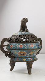 Wierookbrander - brons / cloissonne / Emaille - handgemaakt, Antiek en Kunst