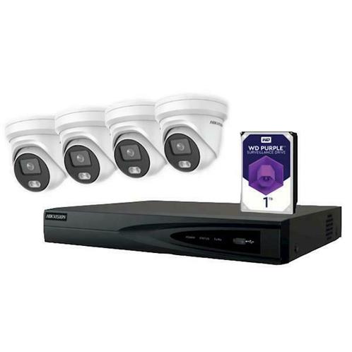 ColorVu IP set, 24/7 Fulltime kleur, 4 Dome’s met Audio +1TB, Zakelijke goederen, Kantoor en Winkelinrichting | Beveiliging