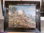 R Bartolome XXe - Village de montagne en Espagne, Antiek en Kunst, Kunst | Schilderijen | Klassiek