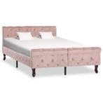vidaXL Bedframe fluweel roze 120x200 cm, Verzenden, Nieuw, Twijfelaar, 120 cm