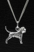 Zilveren Affenpinscher met staart ketting hanger - groot, Verzenden, Nieuw