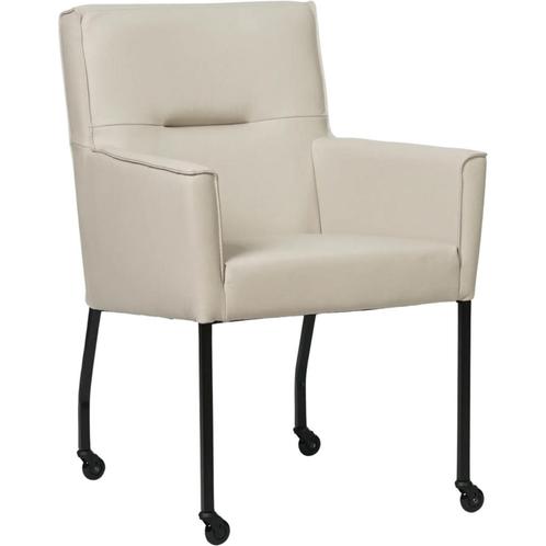 Leren eetkamerstoel Lucky - Toledo Misty (crème) -, Huis en Inrichting, Stoelen, Eén, Nieuw, Leer, Ophalen of Verzenden
