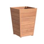 Hardhouten plantenbak Sevilla taps 70x70x99cm - Met bodem, Tuin en Terras, Bloembakken en Plantenbakken, Vierkant, Nieuw, 60 tot 100 cm